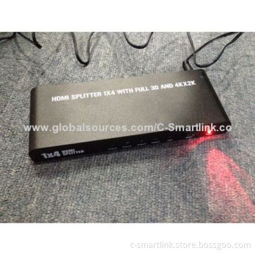 HDMI Splitter 1x4 (HDMI® V1.4), 2 x 4K Supports Resolution, 4-output with HDCP, Supports 3D